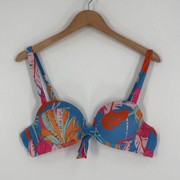 Blushing Brunette Coast On By High Waist Bottom / Underwire Top Bikini Set | XXL - Picture 3 of 9